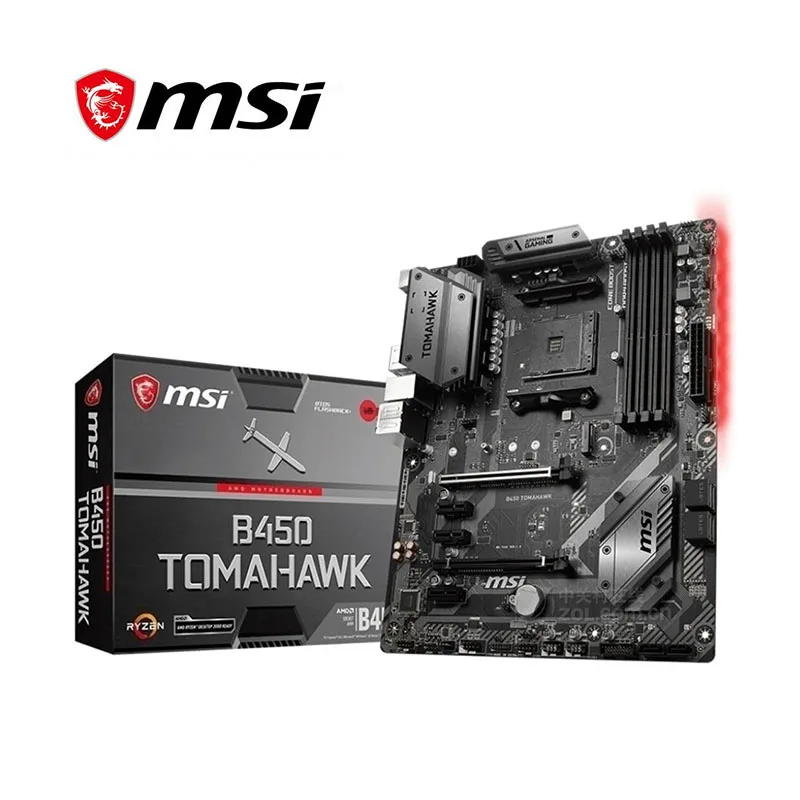 Новинка для материнской платы MSI B450 TOMAHAWK разъем AM4 DDR4 AMD M.2 PCI-E 3 0 оригинальная