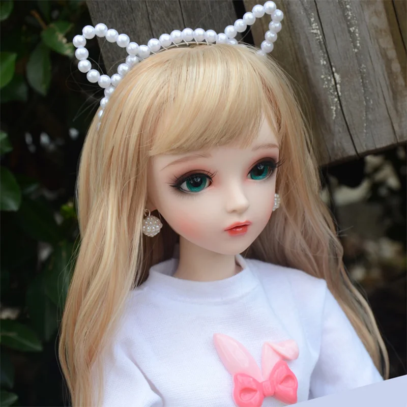 BJD 1/3, детские куклы для девочек, красивые зеленые глаза, ручная работа, красивые игрушки, силиконовая кукла-Реборн, Рождественский подарок с макияжным лицом