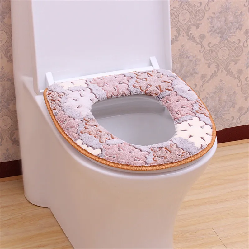 Мягкий моющийся Универсальный теплое сиденье для туалета Чехол коврик набор для домашнего декора коврик для унитаза чехол Крышка для унитаза аксессуары