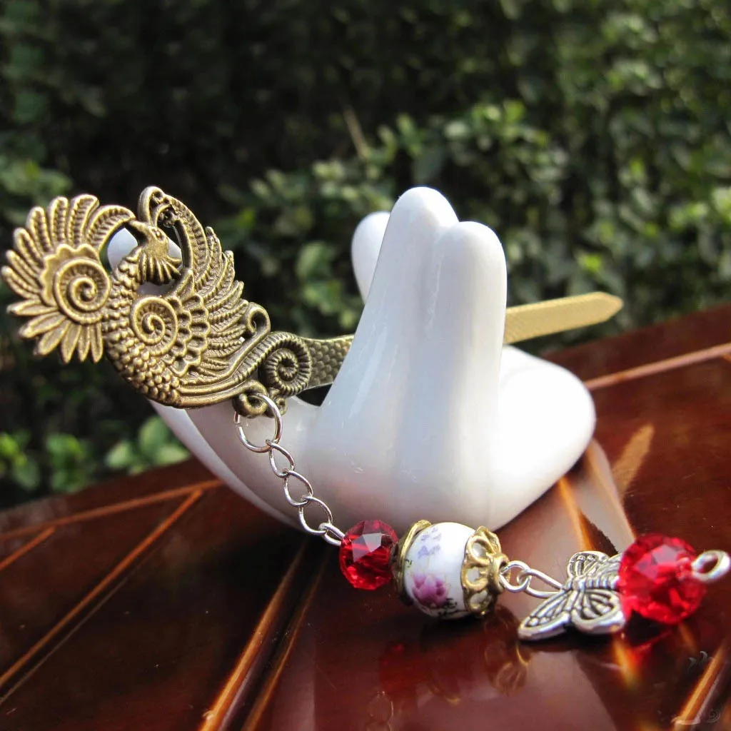 

Chinese-style Hair Accessories Cool Jewelry Hairpin Jingdezhen Ceramic Headdress