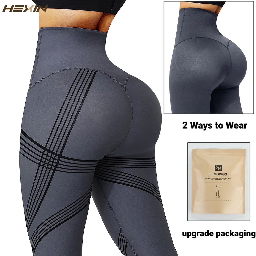 Высокая талия Бесшовные Леггинсы пуш ап Легинсы прикладом Body Shaper животик