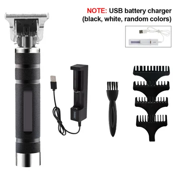 

Travel Professional Cordless Trimmer USB Rechargeable Limit Combs Home Salon Portable Handheld T Outliner Hair Clipper Set