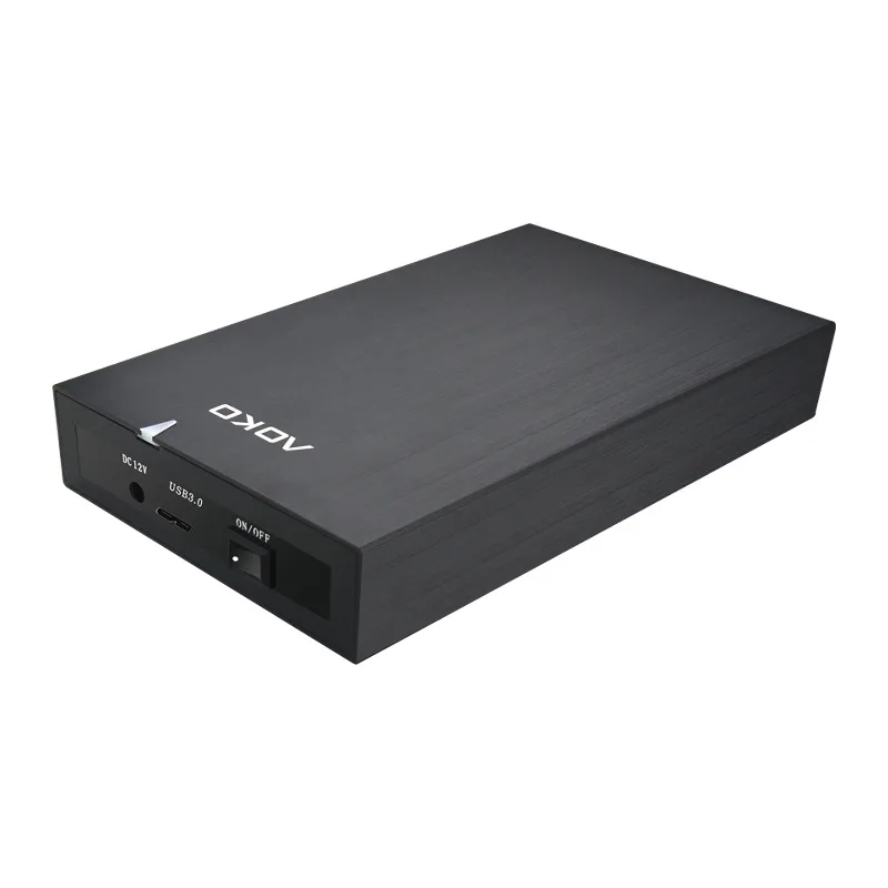 

2.5/3.5 Inches HDD Enclosure Aluminium Alloy Wire Drawing SATA Port Universal USB3.0 Transmission with Power Supply
