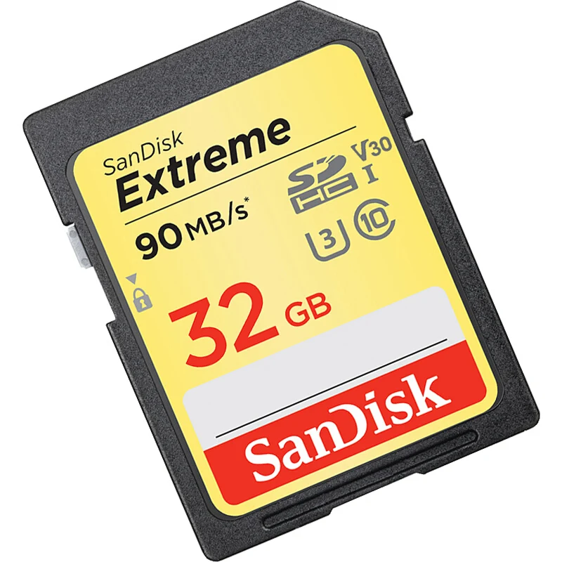 Оригинальный двойной флеш накопитель SanDisk Extreme SDHC UHS I SD карты памяти Class 10 90 МБ/с. card