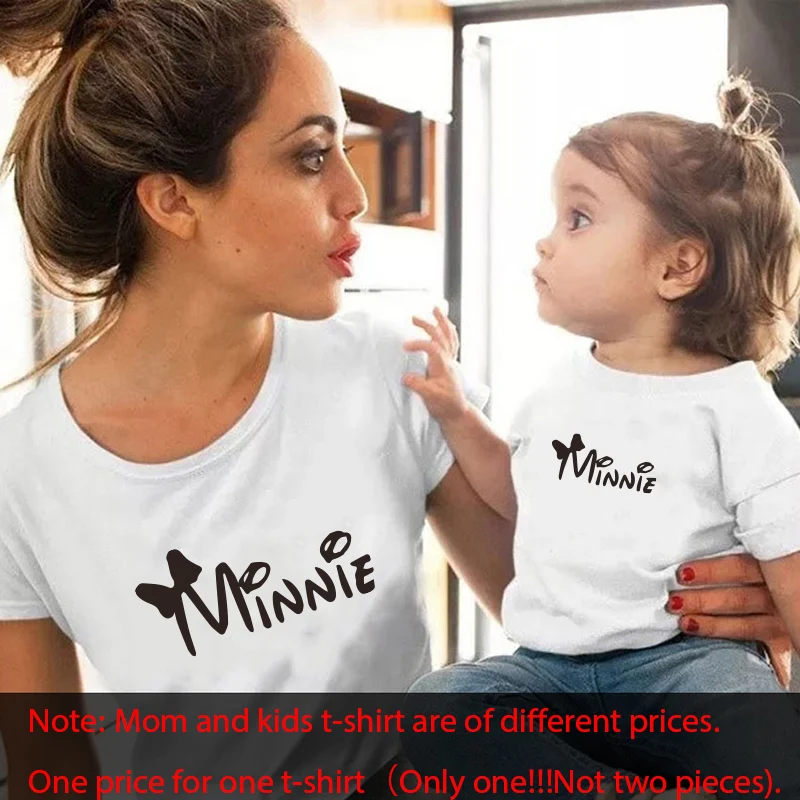 Gourd Doll/Семейные комплекты футболка женская футболка для сына и дочки топы для детей; Повседневная футболка для маленьких девочек и мальчиков - Цвет: white black 1