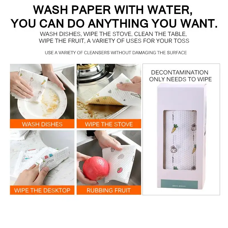 Одноразовая бумага из натурального дерева, вешалка для полотенец, держатель для мытья, вешалка для одежды, очищающая ткань, держатель рулонов бумаги для кухни