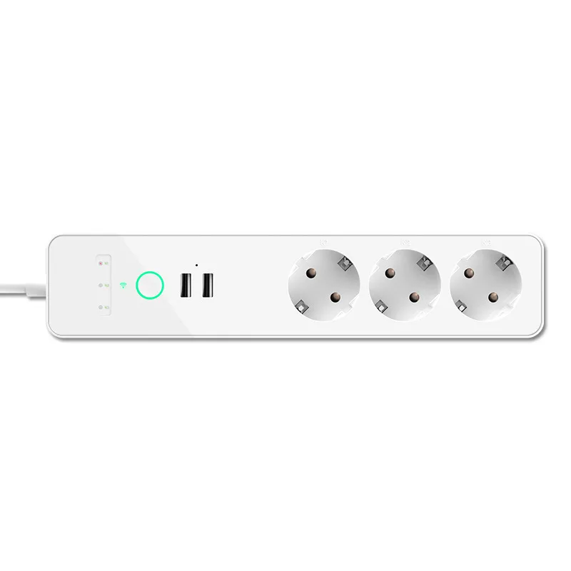 ЕС Wi-Fi Smart power Strip 3 розетки разъем 2 usb зарядный порт синхронизации Tuya приложение Голосовое управление работа с Alexa Google Home