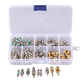 

134Pcs R134A A/C Car Auto Air Conditioning Valve Core Car Tire Assortment Kit