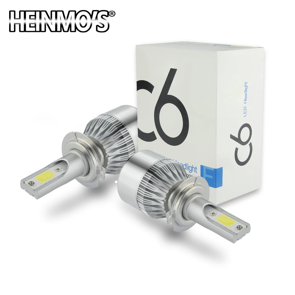 2*72W 7600LM COB H8 H9 H11 Светодиодный ные фары H7 9005 HB3 HB4 9006 H10 H1 H3 880 светодиодный лампы для