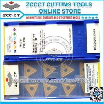 

10pcs ZCC insert TNMG 160408 -PM TNMG 160408 PM YBC251 turning tool carbide inserts for medium cut of steel TNMG160408-PM