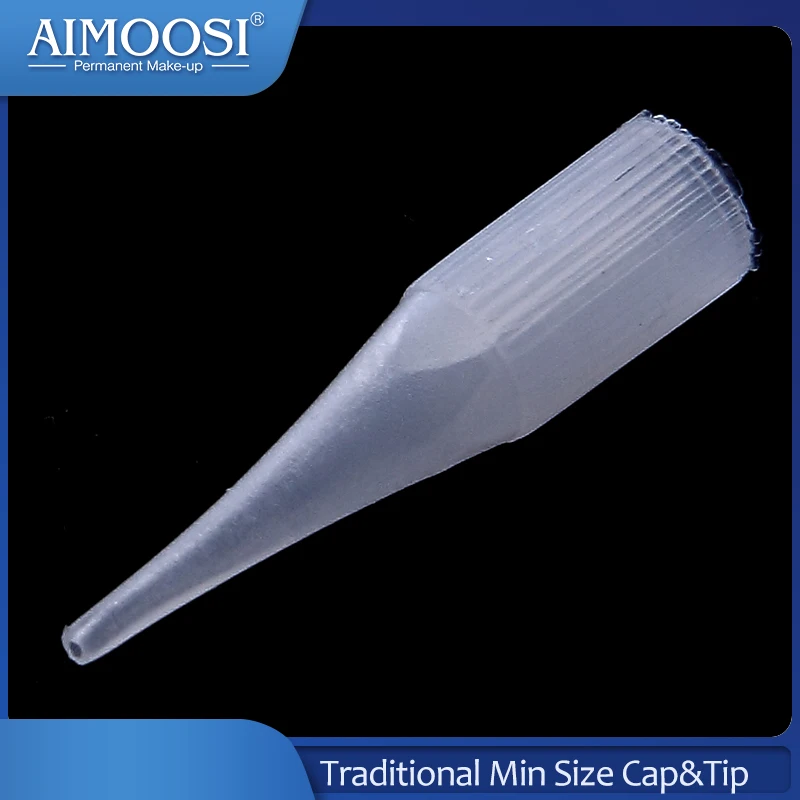 100 шт. минимальный размер шапки тату машина иглы и советы 1R 3R 5R 5F 7F белый пластик