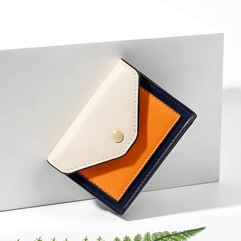 

Women Wallets and Purses 2020 New Fashionable Coin Purse Korean Version of Splicing Hasp Multifunctional Card Bag Mini Wallet