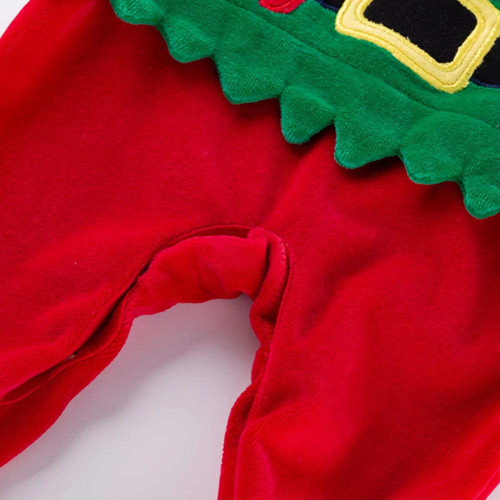 2Pcs Christmas Newborn Baby Girls Boys Clothes Romper Velvet Outfit Unisex Baby Jumpsuit