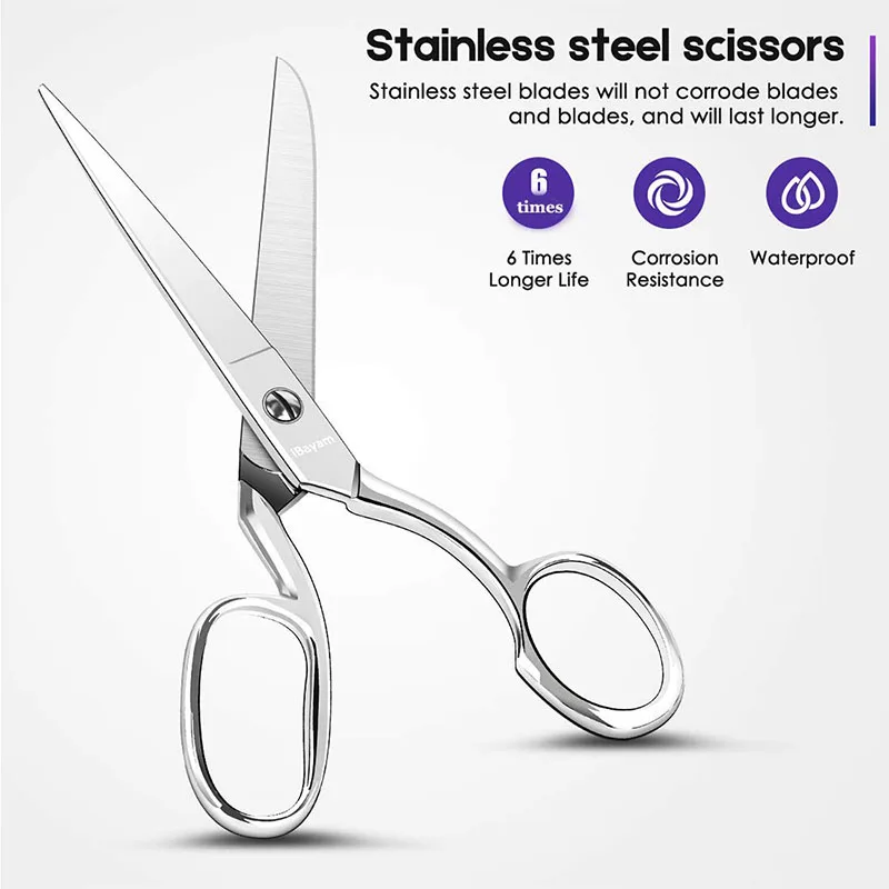 Stainless Steel Scissors Metal Scissors  Poultry Kitchen Chicken Bone Scissor with Safe Lock Cutter Cook Tool Shear Cut Scissors