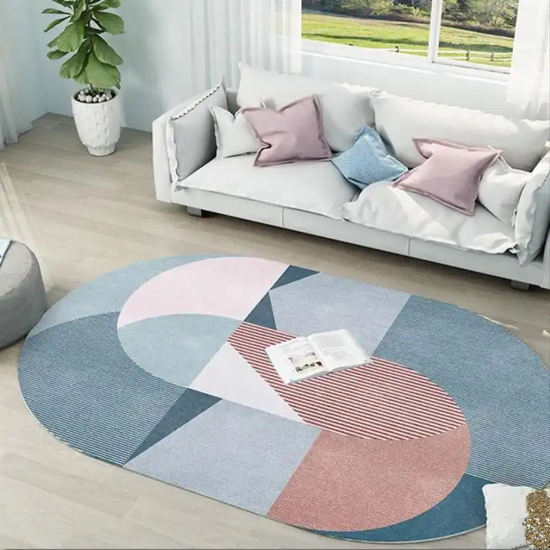 Oval Nordic Carpets For Living Room Modern Carpet Bedroom Sofa Coffee Table Rug Study Room Floor Mat Cloakroom Brief Area Rugs Carpet Aliexpress