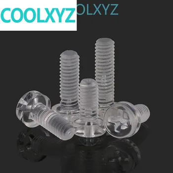 

Spot round head cross plastic screw transparent screw plastic screw Alec PC screw M3M4M5M6 50PCS