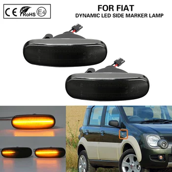 

For Fiat Panda Punto Evo Hatchback Stilo Grande Punto Qubo Idea Linea Multipla LED Dynamic Side Marker Turn Signal Light Blinker