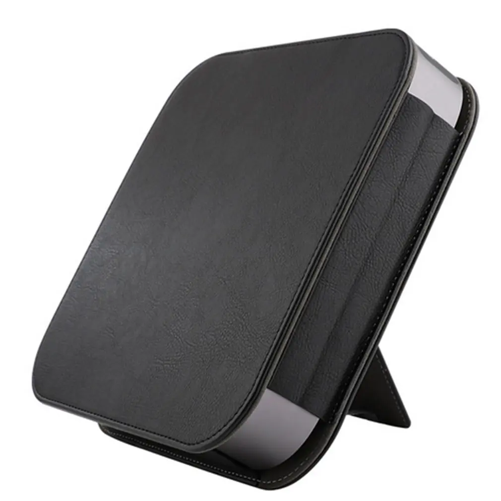 

Protective Cover Case PU Leather Shin Sleeve Shockproof Stand Holder Bracket Bag for Apple Mac Mini