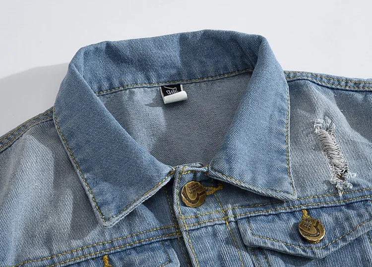 Большой размер корейский стиль Тонкий приталенный светильник синий ковбойский жилет тренд мужской жилет Мода