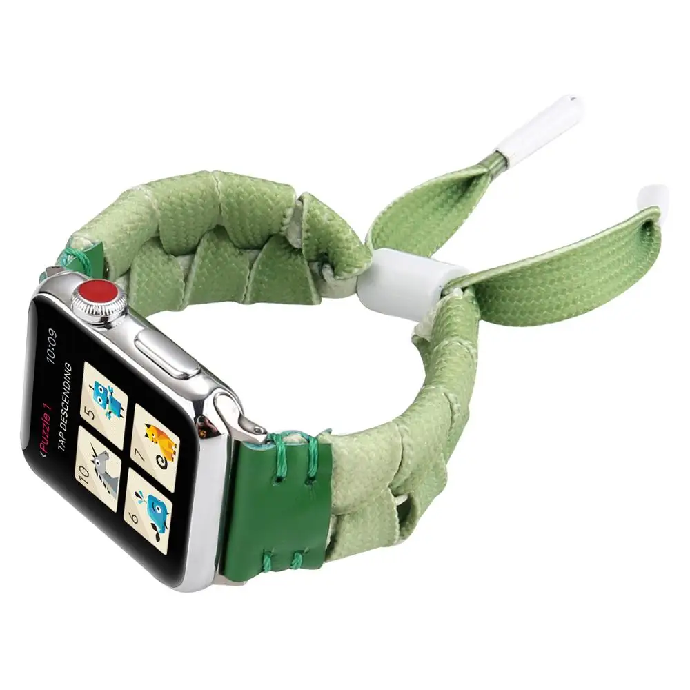 Женский тканый браслет ручной работы для Apple Watch 42/38 мм сменный ремешок iWatch 1 2 3 4 44/40