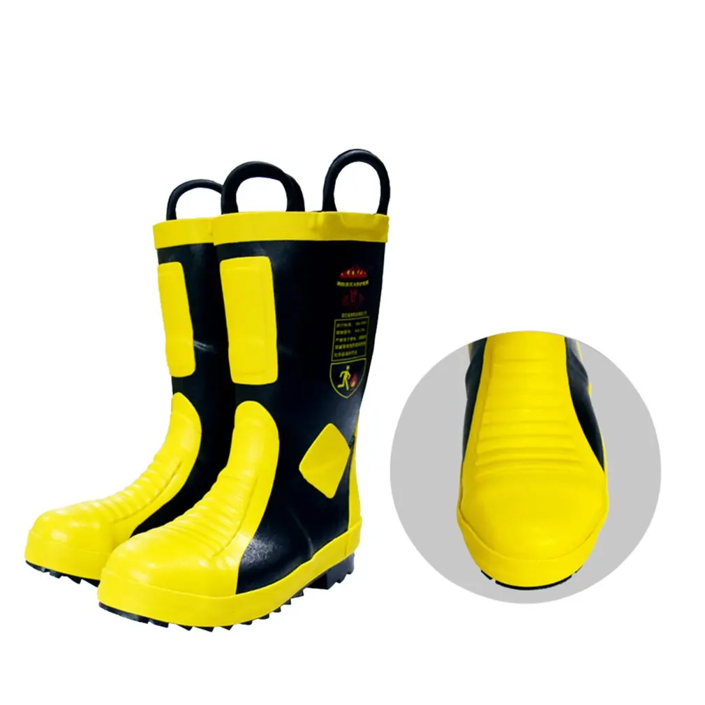 DA-085 High Temperature Resistant Rubber Fire Fighting Safety Boots Heat Proof Shoes High Temperature Work Boots