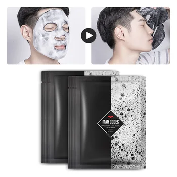 

MANCODES 10PCS Detox Oxygen Sea Salt Bubble Facial Mask Deep Cleaning Oil Control FaceMask Blackhead Removal Whitening Skin Care