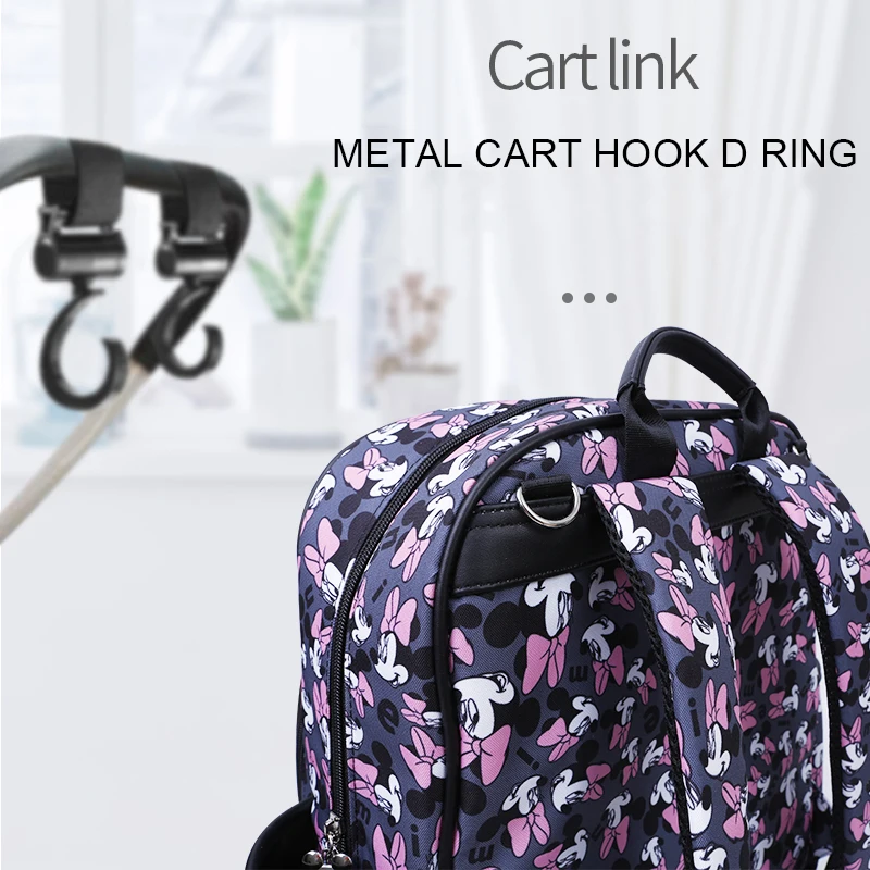 Disney Minnie Mickey USB Diaper Bag  Backpack Maternity Baby In Diaper Bag Large Capacity Mummy Diaper Bags Zipper Mummy Bag New