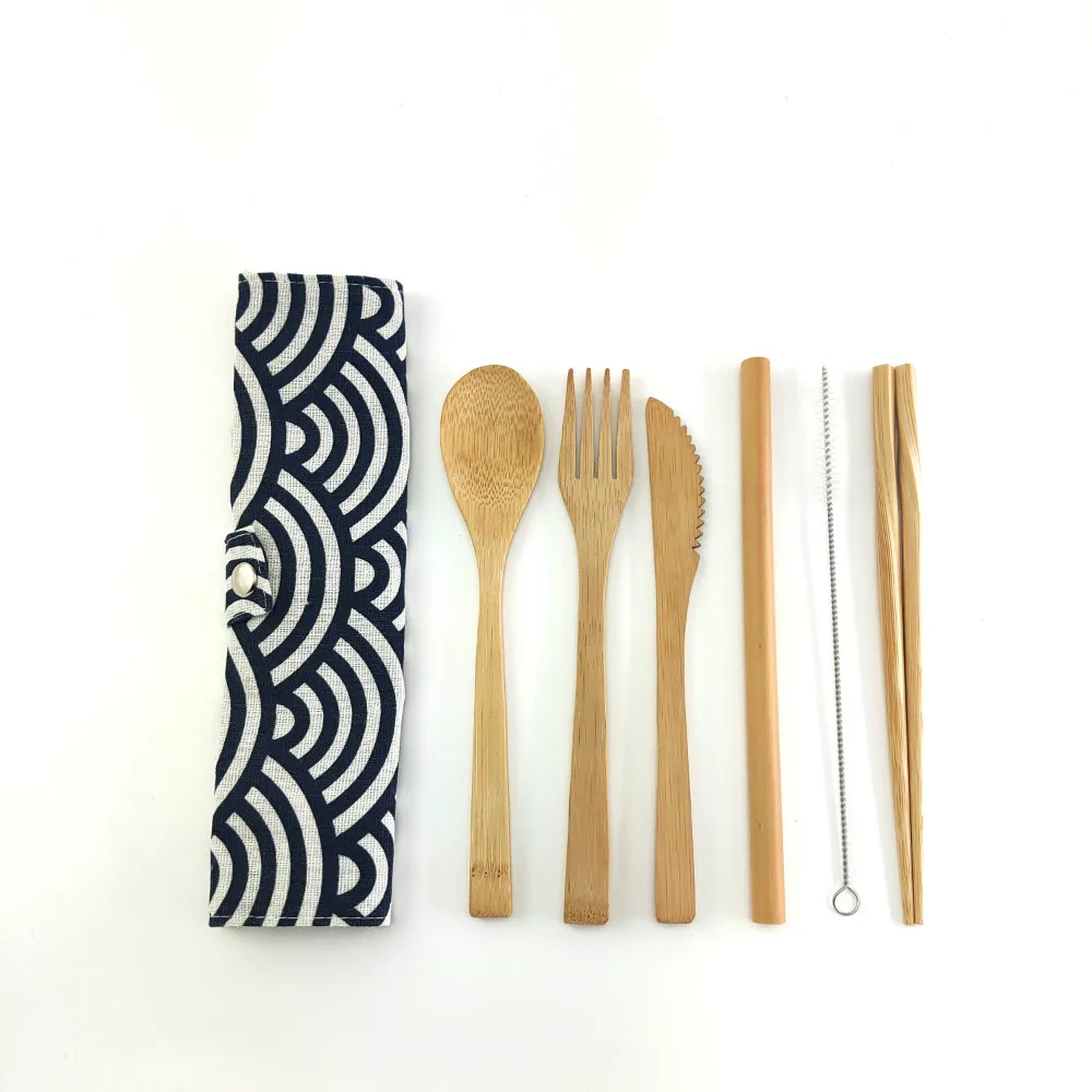 Bamboo cutlery set (2)