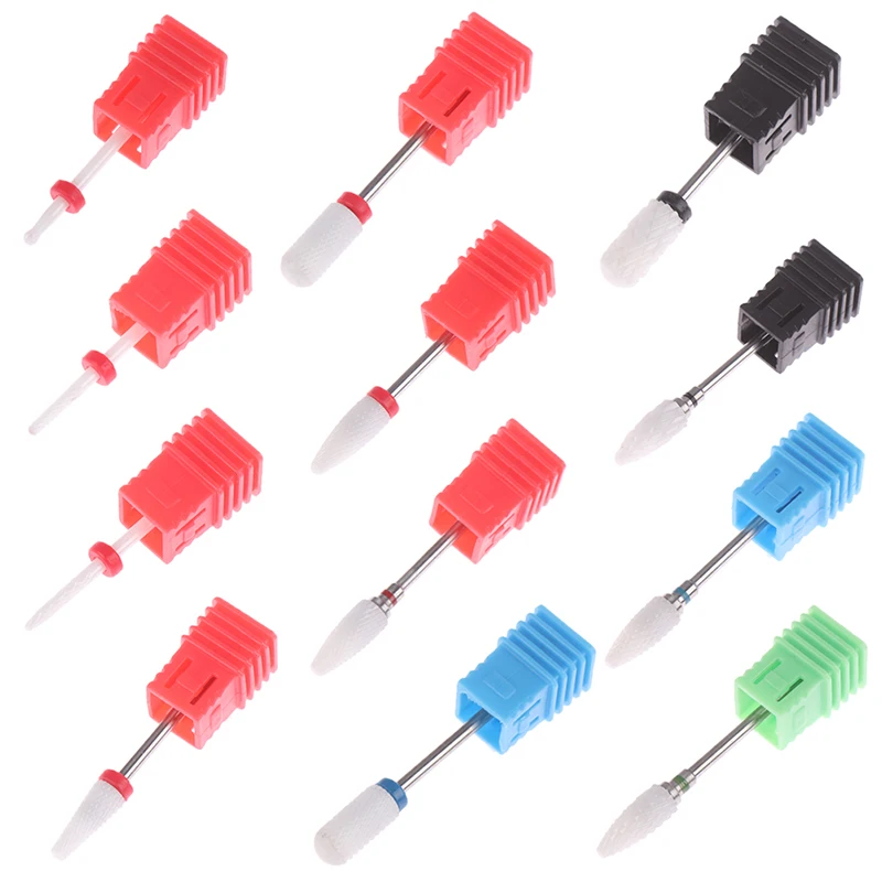 

1 PC Nail Cleaner Salon Bits 3/32 "Ceramic Nail Drill Bit Bullet Style Electric Rotary Nail File Nail Art Tools