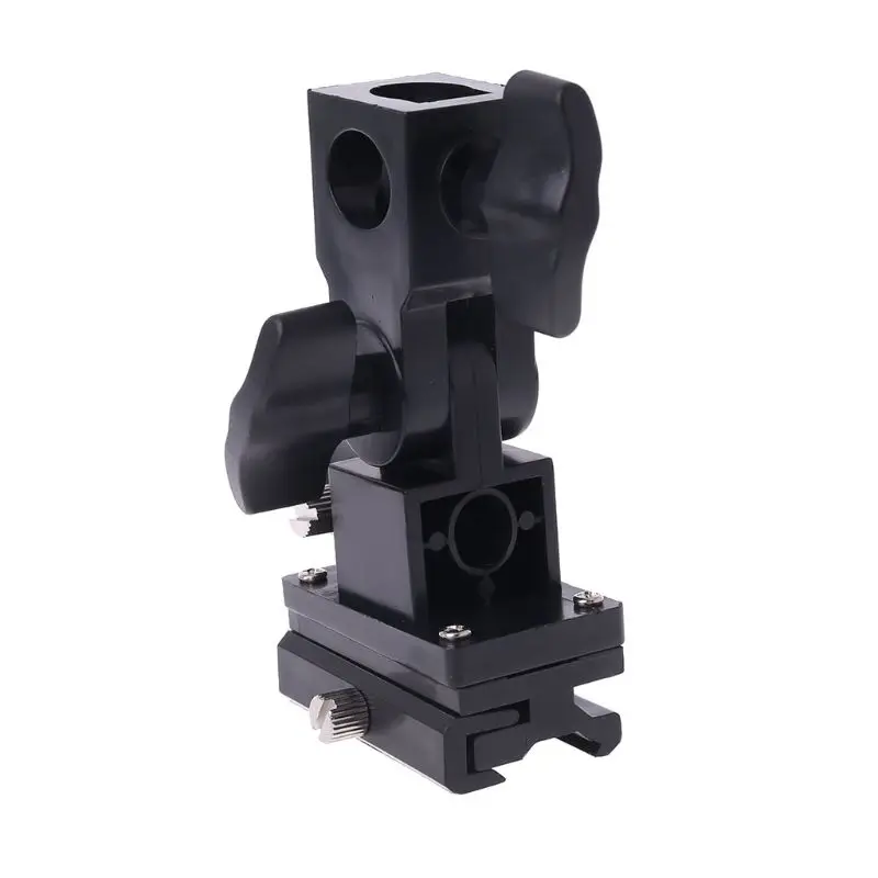 Camera Flash Adapter Bowens Mount Bracket Holder Swivel Flash Hot Shoe Umbrella Holder Mount Adapter for Studio Light Type B Stand Bracket Photo Studio Accessories