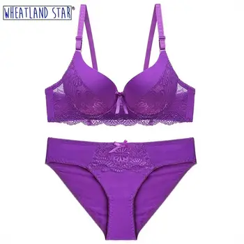 

Lingerie Feminina Underwire Bra Set Plus Size Lace Sexy Bra and Panty Set Two Hook-and-eye Women Lingerie 2020 Women's Intimates