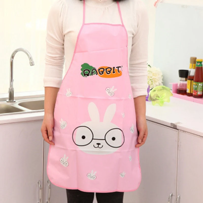 PVC Transparent Cartoon Apron Adult Bibs Home Cooking Baking Restaurant Kichen Aprons For Women Men Cleaning Aprons kids apron