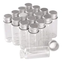 wholesale 100 pieces 4ml 16*40mm Glass Bottles with Aluminum Caps Mini Glass Bottles Tiny Jars Vials 1