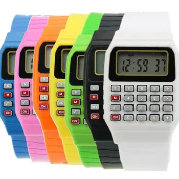 

Fad Children Silicone Date Multi-Purpose Kids Electronic Calculator Wrist Watch