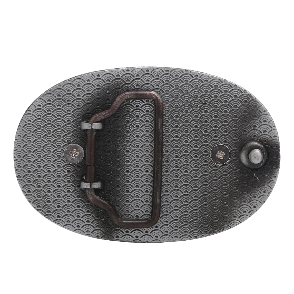 Western Belt Buckle Replacement - Inlaid Gemstone & Turquoise - Novelty Cowboy Belt Buckle, Oval / Square