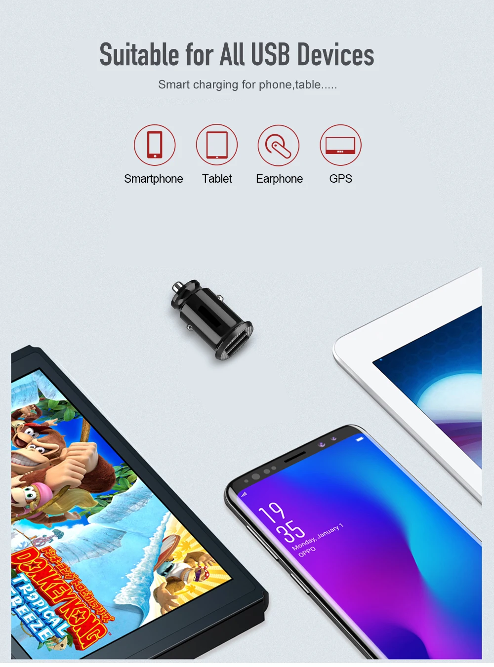 ROCK Quick Charge 4,0 3,0 USB Автомобильное зарядное устройство автомобильное зарядное устройство 2 порта для iPhone X 8 7 6 samsung Xiaomi gps автомобильный мобильный телефон