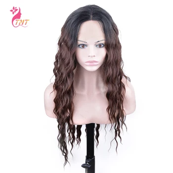

Body Wave Synthetic Lace Front Wig Free Part Half Hand Tied Lace Wavy Wigs For Women Daily Use Hair Wigs With Natural Hairline