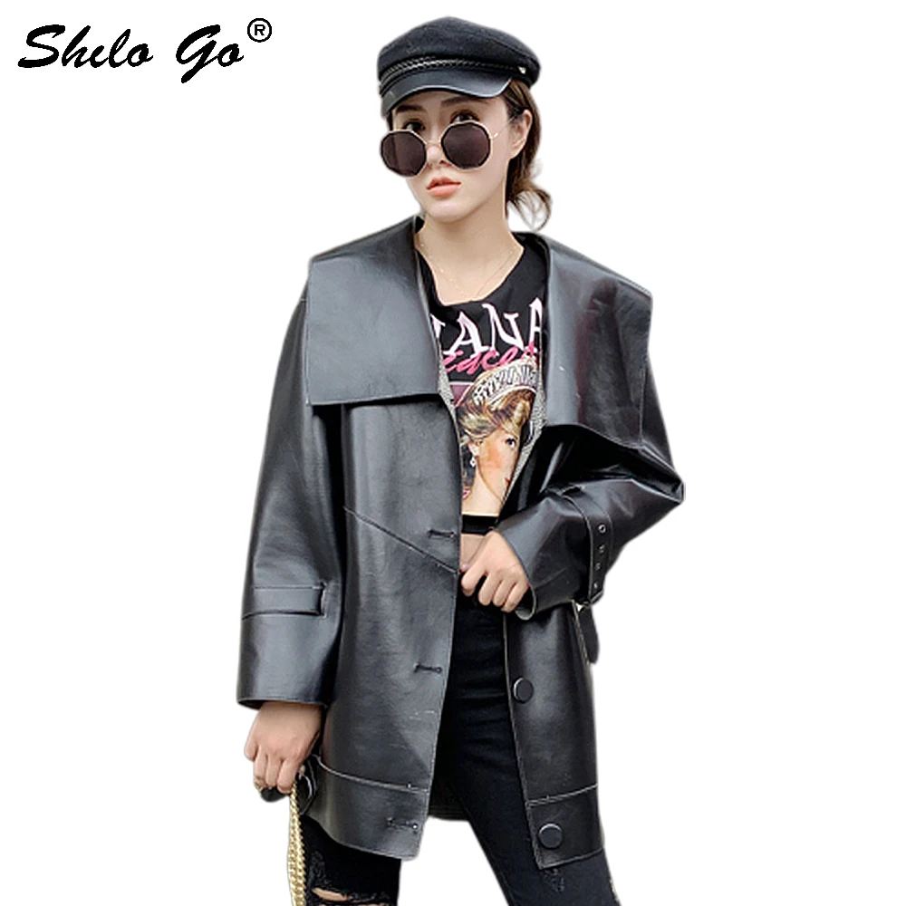 longline leather jacket