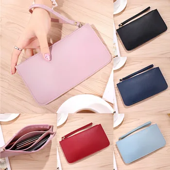 

Woman Soft Face Double Wallet Large Capacity Coin Purse Student Clutch Bag wallets portfel damski cartera mujer кошелек женский