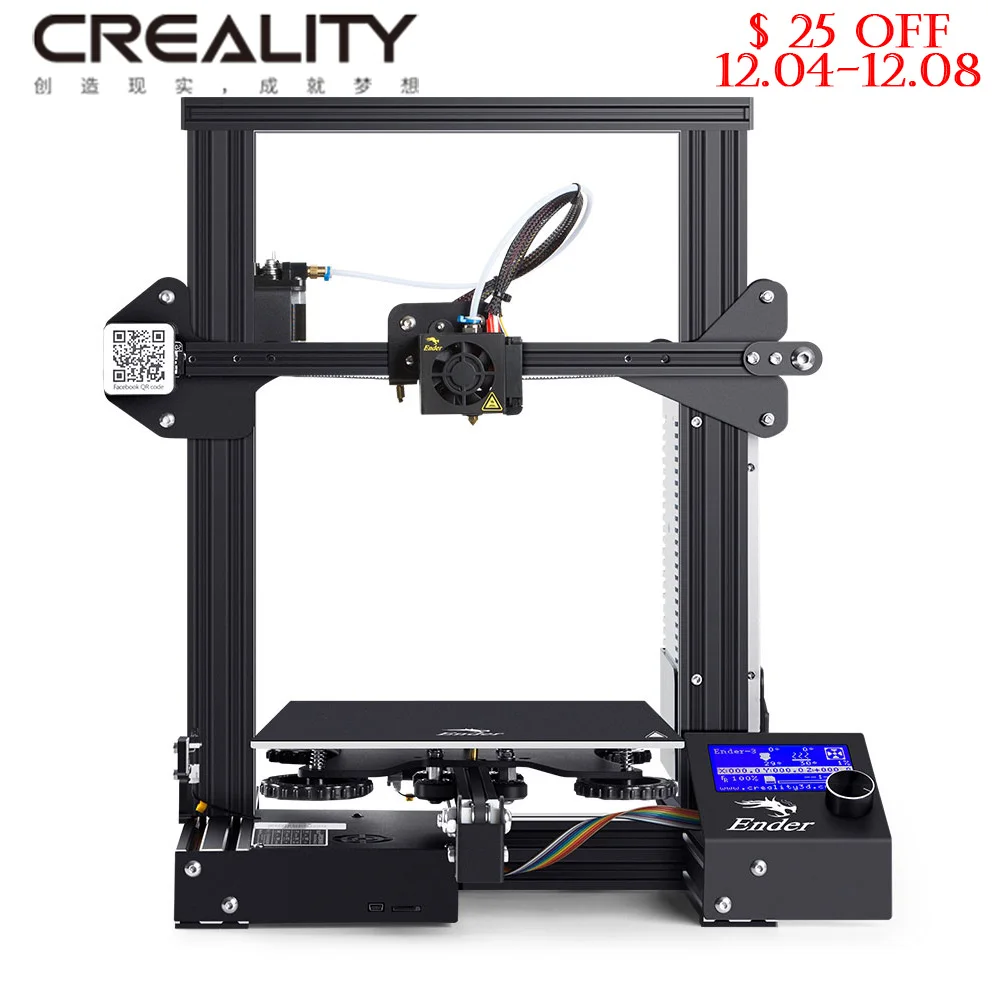 

Creality Ender 3 3D Printer Aluminum DIY with Resume Print 220x220x250mm High Precision DIY Household Printer