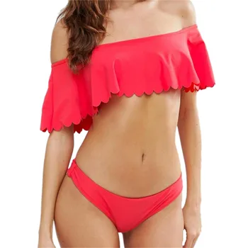 

New 2020 High Waist Bikinis Women Swimwear Ruffle Swimsuit Push Up Bikini Set Bathing Suit Swim Wear Beach Biquini Summer Female