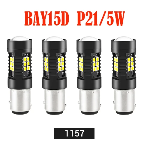 4 шт. W5W светодиодный автомобильный 3030 SMD p21w Автомобильный светодиодный светильник, сменная панель заднего хода, лампы белого цвета для Светодиодные Автомобильные фары - Испускаемый цвет: 1157