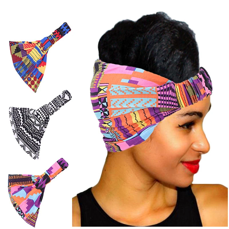 Diadema de elástico con estampado africano para mujer, elásticas, diadema, turbante, Bandana|Accesorios el pelo de mujer| - AliExpress
