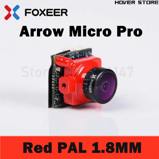 Высококачественный Foxeer Arrow Mini/standard/Micro Pro PAL FPV камера 1,8/2,1 мм с OSD черный/синий/красный для FPV RC Дрон - Цвет: Micro Red 1.8