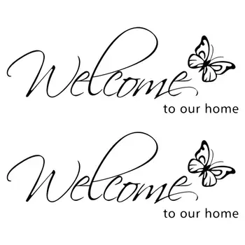

1 Bag 2 Sheets Durable Decorative Reusable Lightweight Practical Decals Welcome To Our Home Family Friends Co-worker