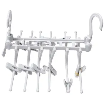 

Multi-Function ic Drying Pants Holder Rack Clothing Wardrobe Store Folding Double Hook Windproof Clothes Hanger