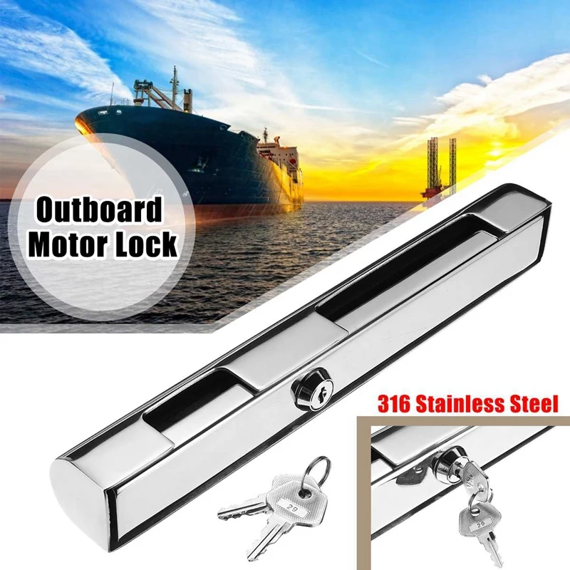 Outboard Anti-Theft Lock Marine Motor Lock Stainless Steel Heavy Duty Clamp Lock Boat Accessories for Speedboat Fishing Boat Yac