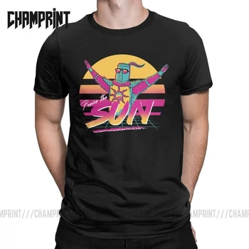 

Men T-Shirts Praise The Sun Dark Souls Funny Pure Cotton Tee Shirt Short Sleeve Bloodborne Game T Shirts Clothing Gift