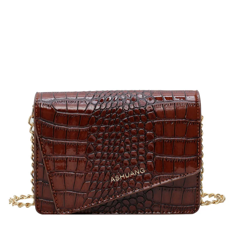 

2019 New Portable Small Square Bag European and American Shoulder Slanting Python Chain Bag Purses and Handbags Designer Bags