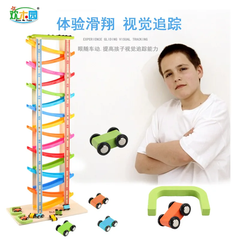 

Young CHILDREN'S Fun Sixteen Layer hua xiang che Inertia Slip Stroller Wooden Camera Track Stroller Toy Baby Educational Toy